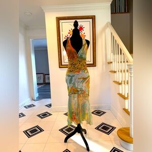 Roberto Cavalli watercolour print dress